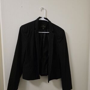 Women's Black Pinstripe Blazer